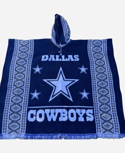 Dallas Cowboy Wool Blend Hooded Poncho
