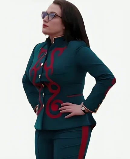 Darcy Lewis WandaVision 2021 Kat Dennings Blue Cotton Jacket