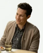 David Del Rio Maggie Ben Beige Bomber Jacket