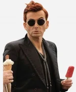David Tennant Good Omens S02 Crowley Black Blazer
