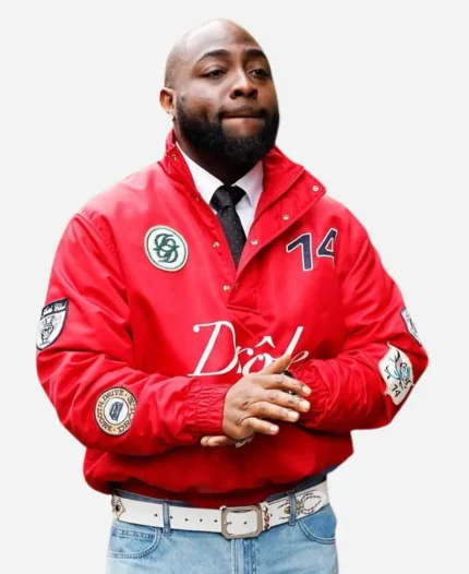 Davido PFW 2026 Red Jacket
