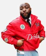 Davido Paris Fashion Week Fall-Winter 26-27 Red Jacket