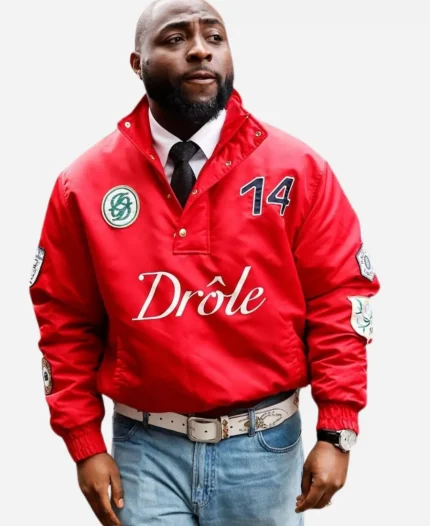 Davido Paris Fashion Week Red Jacket