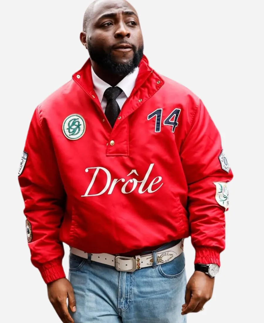 Davido Paris Fashion Week Red Jacket Davido Paris Fashion Week Red Jacket