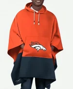 Denver Broncos NFL Color Blocked Poncho