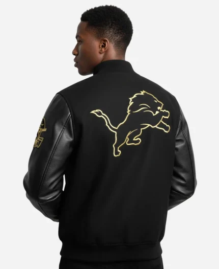 Detroit Lions Black Full Zip Jacket