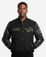 Detroit Lions Black Varsity Jacket