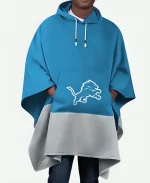 Detroit Lions NFL Color Blocked Poncho