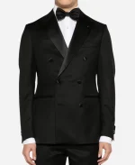 Dylan Efron Black Double-Breasted Blazer