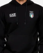 EA7 Milano Cortina 2026 Winter Olympics Team Italy Black Hoodie