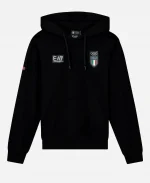EA7 Milano Cortina Winter Olympics Team Italy Hoodie in Black