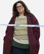 Elena Ravenscroft Run Away 2026 Ruth Jones Purple Hooded Jacket