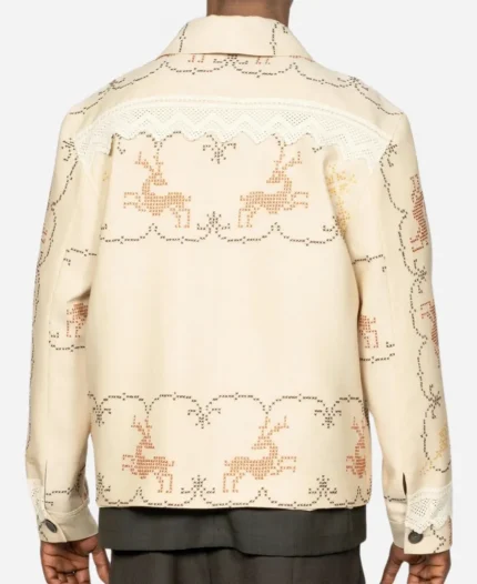 Emily in Paris Julien Beige Embroidered Jacket