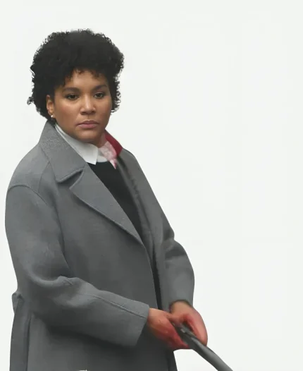 Emmy Raver-Lampman The Beekeeper 2 Grey Coat