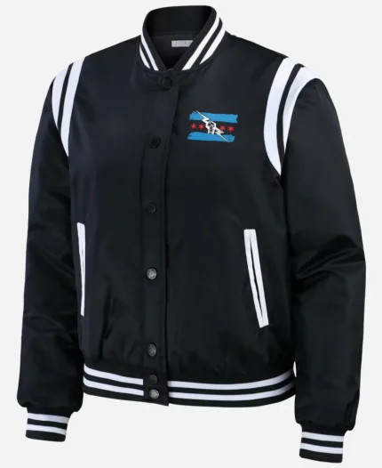 Erin Andrews CM Punk 2026 Black Bomber Jacket