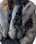 Erin Andrews Smoke & Black Fur Coat