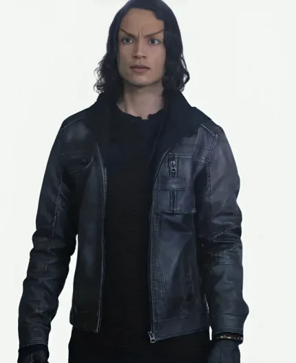 Evan Evagora Black Leather Jacket