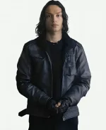Evan Evagora Star Trek Picard Black Leather Jacket