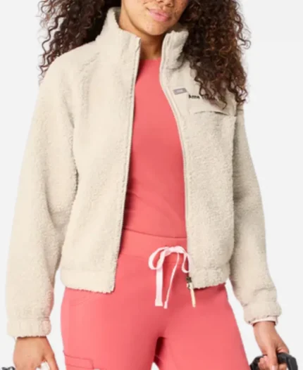 FIGS On-Shift High Pile Bomber Jacket