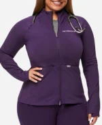 Figs On-Shift ContourKnit Purple Jacket