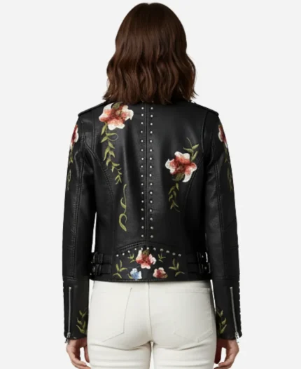 Floral Leather Jacket