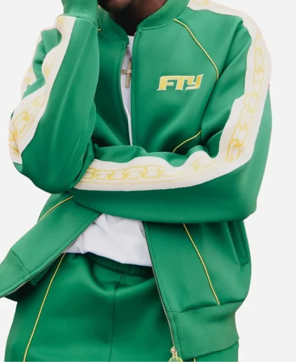Free The Youth Fty Tear Chain Green Track Jacket