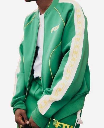 Free The Youth Fty Tear Chain Track Jacket - Green
