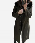 Freya Mavor Tv Series Industry Daria Greenock Green Fur Coat