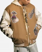 GRAF&WU Brainpower Potted Plant Leather Baseball Jacket