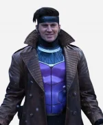 Gambit Deadpool and Wolverine 2024 Channing Tatum Brown Leather Coat