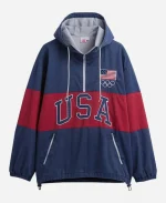 Gap Milano Cortina 2026 Winter Olympics Team USA Navy Oversized Anorak Jacket