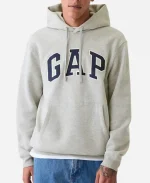 Gap Vintage Soft Arch Logo Grey Pullover Hoodie