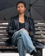 Harper Stern Industry 2026 Myha’la Black Leather Trench Coat