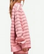 Heart Varsity Mockneck Sweatshirt In Pink