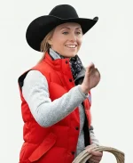 Heartland S14 Amy Fleming Red Down Vest