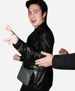 Hudson Williams Milan Fashion Week 2026-2027 Black Leather Balzer