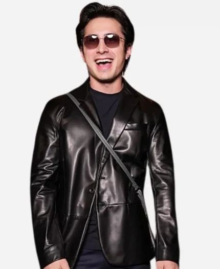 Hudson Williams Milan Fashion Week Leather Balzer