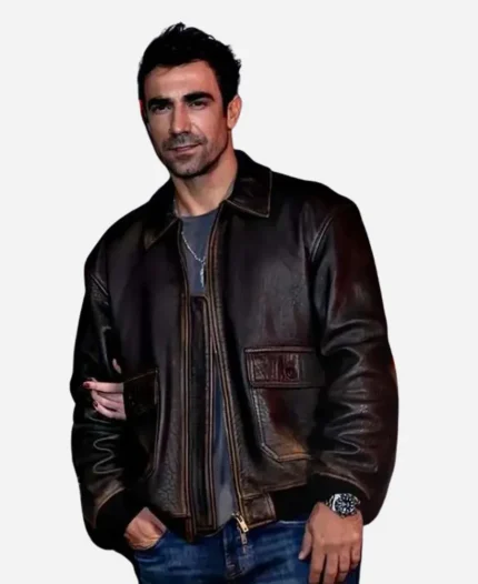Ibrahim Celikkol As the Crow Flies Kenan Sezgin Brown Bomber Jacket