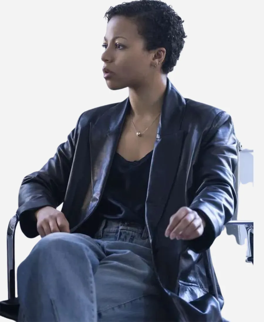 Industry S04 Myha’la Black Leather Coat Industry S04 Myha’la Black Leather Coat