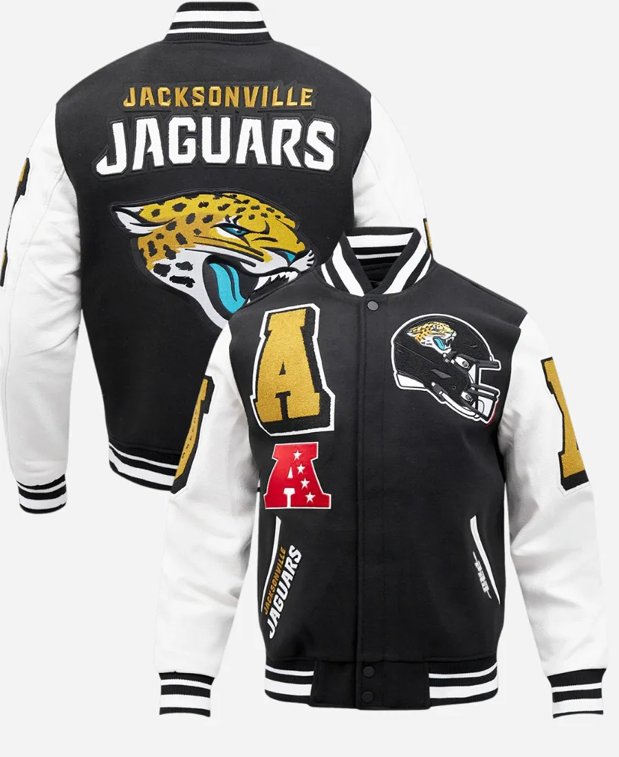 Jacksonville Jaguars Mashup Rib Varsity Jacket Jacksonville Jaguars Mashup Rib Varsity Jacket
