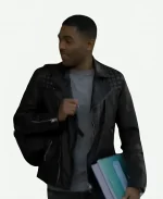 Jake Brassic Season 05 Anthony Welsh Black Leather Quilted Jacket