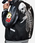 James Blake Godspeed Rod Skull Black Bomber Jacket