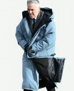 James Nesbitt Blue Hooded Coat