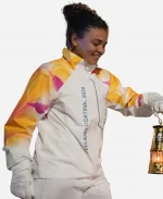 Jasmine Paolini Milano Cortina 2026 Olympic Flame White Jacket