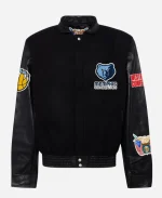 Jeff Hamilton Memphis Grizzlies Wool & Leather Varsity Jacket