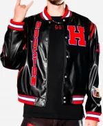Jeff Hamilton Rockets Black Varsity Jacket