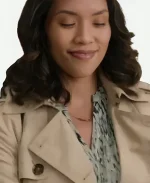 Jessalyn Wanlim Workin’ Moms S05 Jenny Matthews Trench Coat