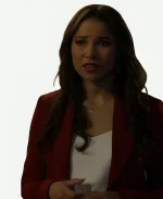 Jessica Parker Kennedy Maroon Blazer