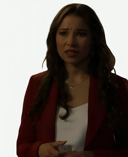 Jessica Parker Kennedy Maroon Blazer