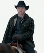 Joey Scarpellino A Wild West Christmas 2025 Jake Hollis Black Flannel Jacket